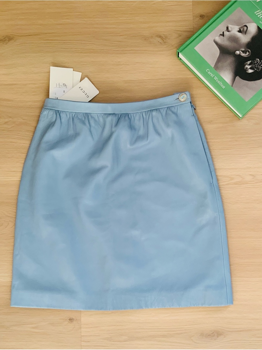 GUCCI SKIRT FRENCH PLONGE
BRIGHT BABY BLUE - Picture 1 of 10